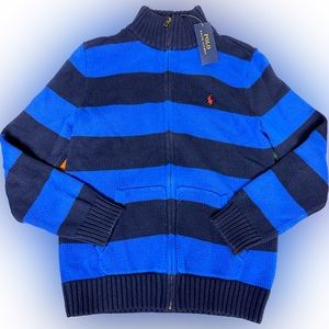 Polo by Ralph Lauren Full Zip Sweater Size L 14/16 NWT